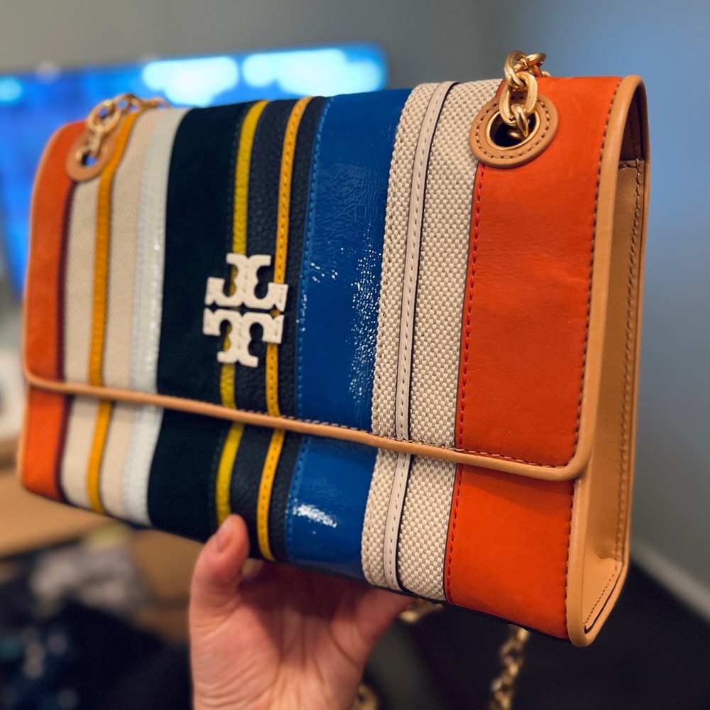 Tory Burch Fleming Shoulder Bag | Ballon Striped